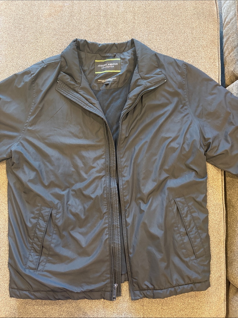 Joseph Abboud Dark Gray Lightweight Zip-Up Jacket